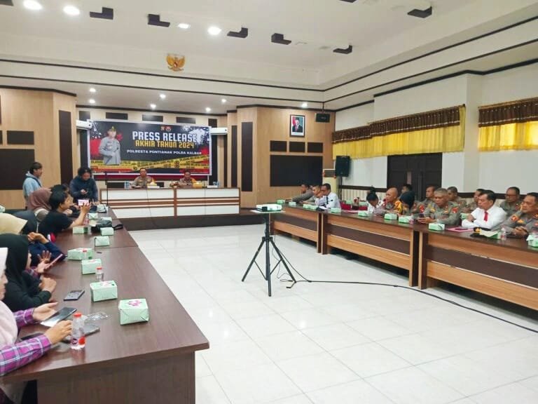 Polresta Pontianak Gelar Press Release Akhir Tahun 2024.