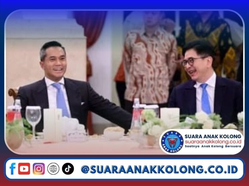 Ketua Umum Kamar Dagang dan Industri (Kadin) Indonesia Arsjad Rasjid (kanan) dan Ketua Umum Kadin versi Munaslub 2024 Anindya Bakrie (kiri) dalam pertemuan dengan pengusaha Jepang yang tergabung di The Jakarta Japan Club (JJC) serta sejumlah pebisnis Indonesia di Istana Negara, Jakarta, Jumat (6/12/2024). /dok. Setpres