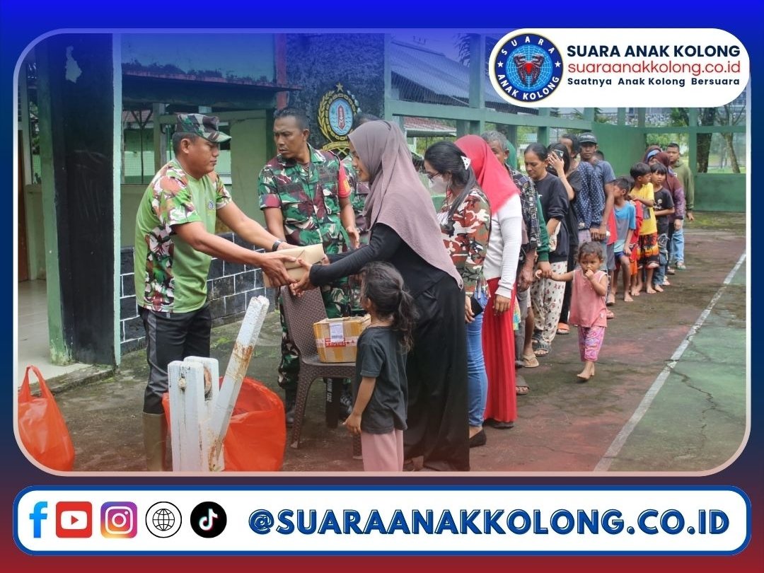 TNI Hadir Untuk Masyarakat, Kodim 1202/Singkawang Gelar Bakti Sosial Penyaluran Bantuan Makanan untuk Masyarakat Kurang Mampu