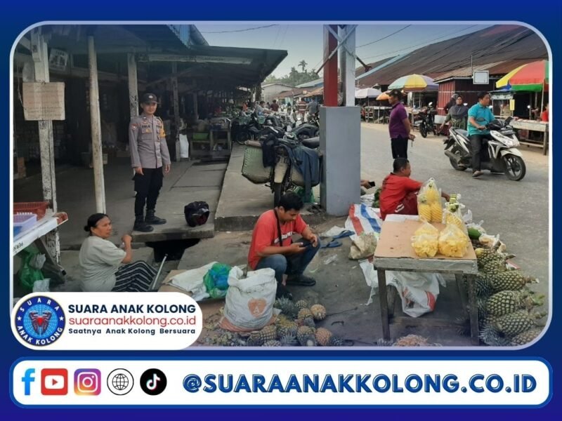 Polsek Mandor Tingkatkan Patroli Rutin di Pasar Mandor