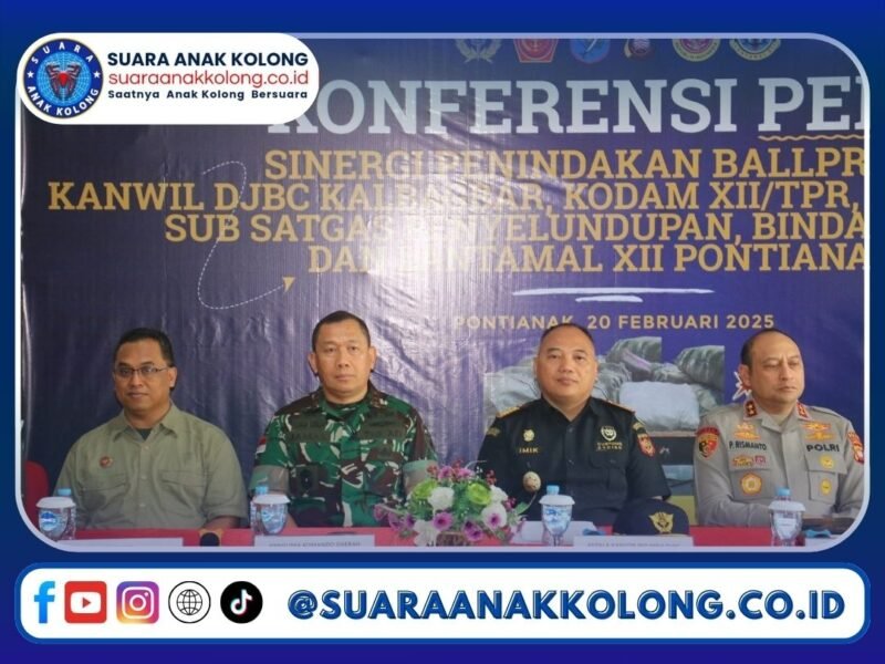 Pangdam XII/Tpr Hadiri Konferensi Pers DJBC Kalbagbar Terkait Penggagalan Penyelundupan Ballpres