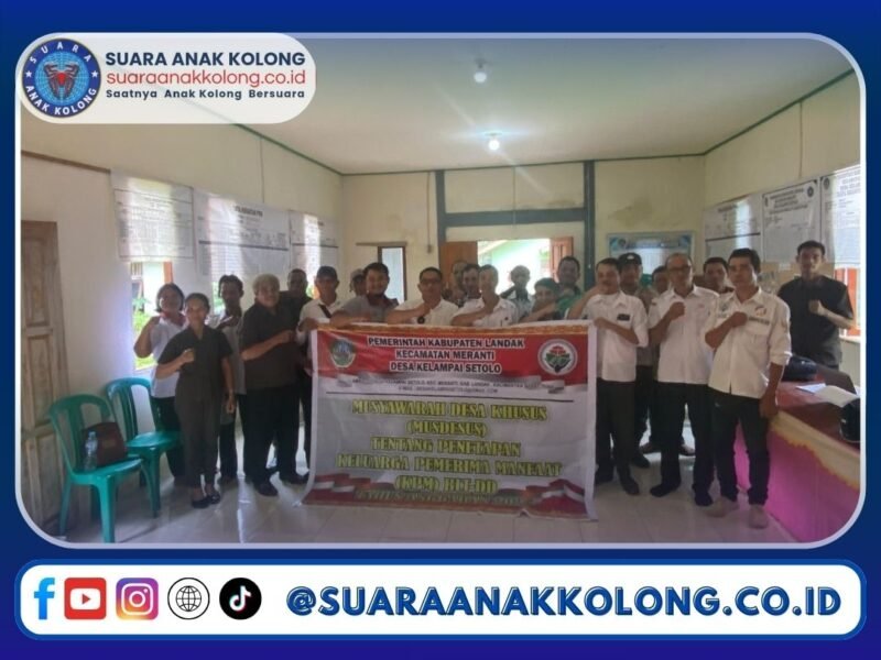 Kanit Binmas Polsek Meranti Hadiri Musdessus di Desa Kelampai Setolo untuk Validasi Penerima BLT DD 2025

