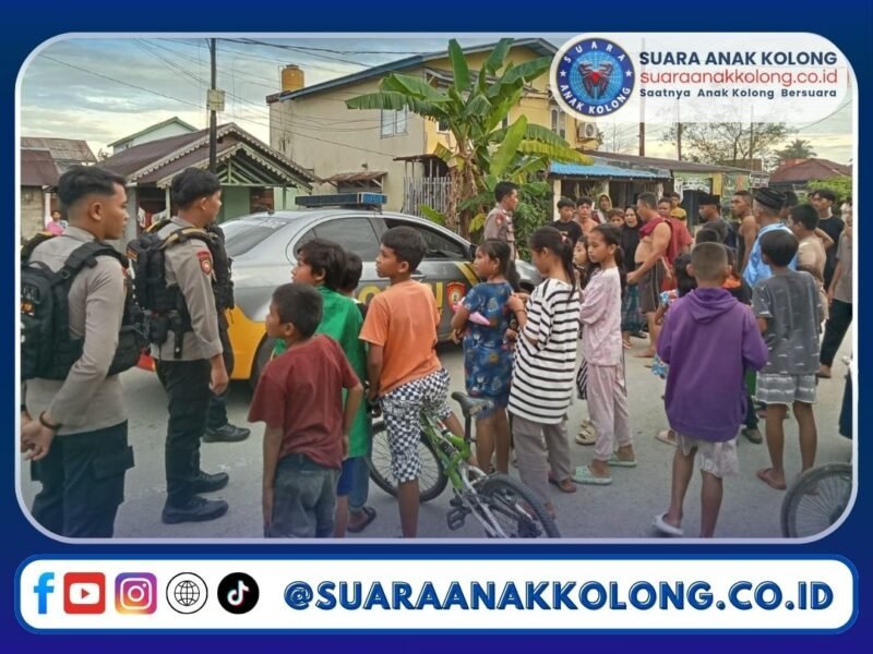 Patroli Enggang Resta dan Polsek Pontianak Barat Bubarkan Perang Sarung di Subuh Hari