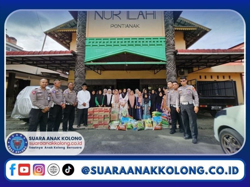 Ramadhan Penuh Berkah, Sat Lantas Polresta Pontianak Berbagi dengan Anak Panti Asuhan Nur Illahi