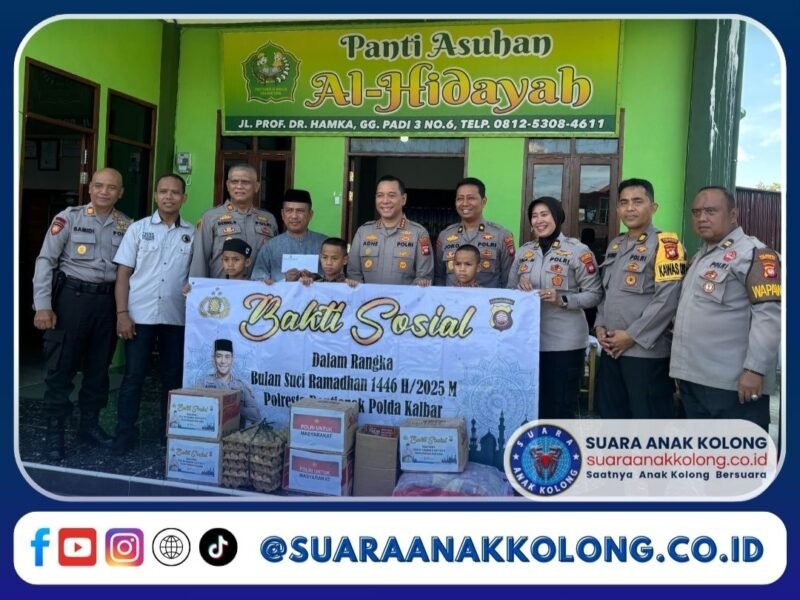 Kapolresta Pontianak Santuni Anak Yatim di Panti Asuhan Al Hidayah dalam Kegiatan Ramadhan Berbagi