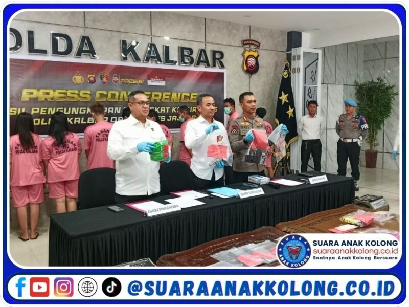 Polda Kalbar Amankan 2,5 Kg Sabu Selama Operasi Pekat Kapuas 2025, Gelar Konferensi Pers
