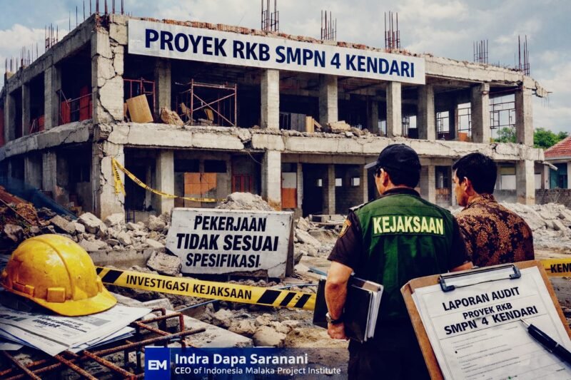 Proyek RKB SMPN 4 Kendari Diduga Tak Sesuai Spesifikasi, Kejati Diminta Periksa PPK dan Oknum Kepala Sekolah